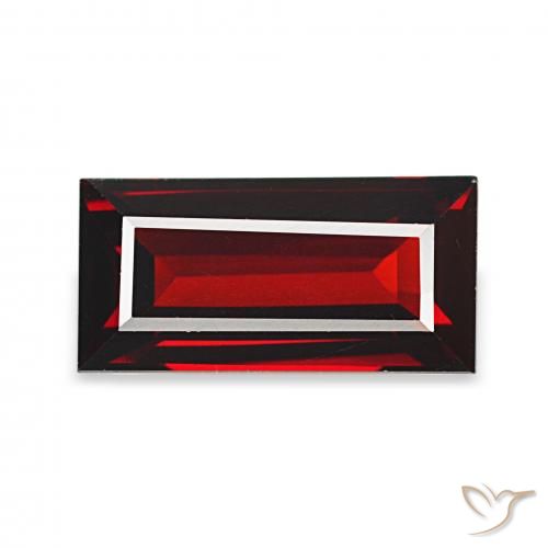 2.04ct tiefrot Almandin-Granat, Baguette, VVS