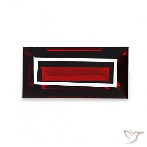 2.05ct tiefrot Almandin-Granat, Baguette, VVS
