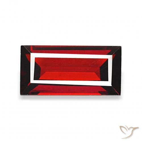 1.82ct dunkelrot Almandin-Granat, Baguette, VVS