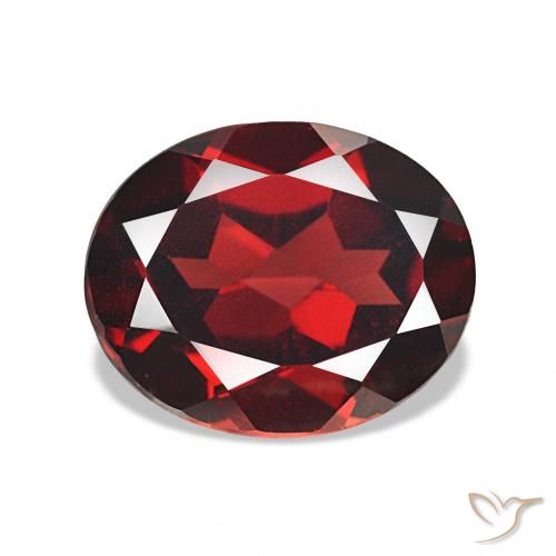 4.42ct tiefrot Almandin-Granat, Oval, VVS