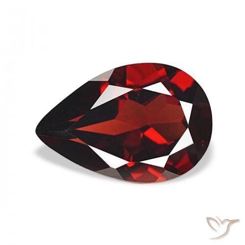3.31ct tiefrot Almandin-Granat, Birnenform, VVS