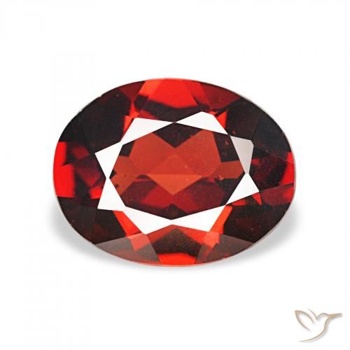 1.72ct tiefrot Almandin-Granat, Oval, VVS-VS