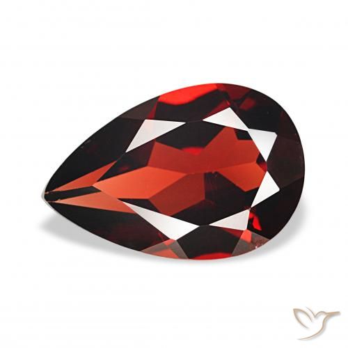 3.20ct Tiefes Blutrot Almandin-Granat, Birnenform, VVS-VS
