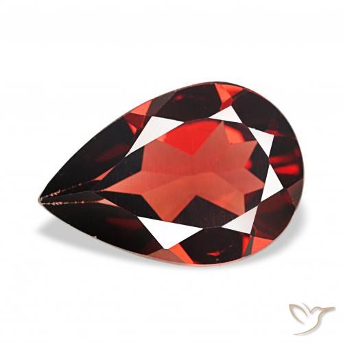 2.93ct Tiefes Blutrot Almandin-Granat, Birnenform, VVS-VS