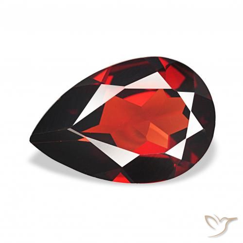 2.83ct dunkelrot Almandin-Granat, Birnenform, VVS-VS