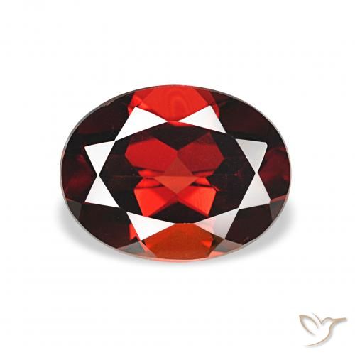 2.18ct tiefrot Almandin-Granat, Oval, VVS