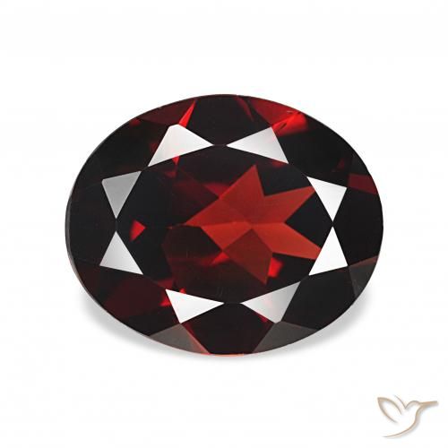 3.59ct dunkelrot Almandin-Granat, Oval, VVS