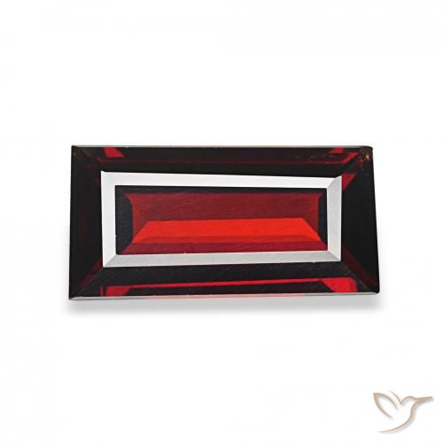 1.60ct tiefrot Almandin-Granat, Baguette, VVS