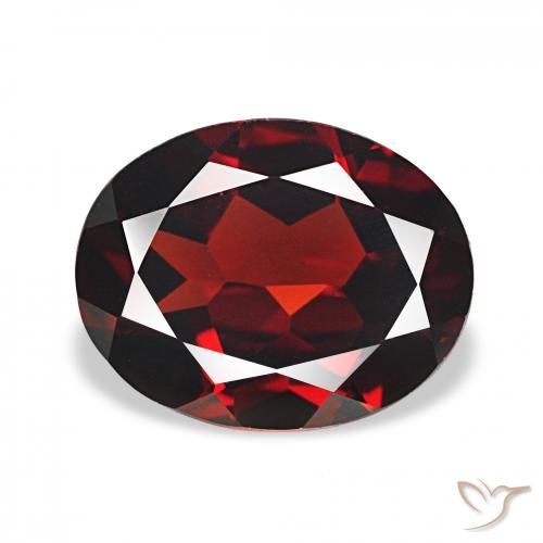 3.00ct dunkelrot Almandin-Granat, Oval, VVS