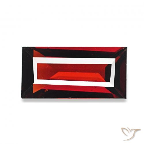 1.66ct dunkelrot Almandin-Granat, Baguette, VVS