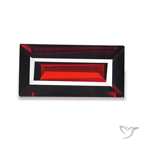 1.78ct tiefrot Almandin-Granat, Baguette, VVS