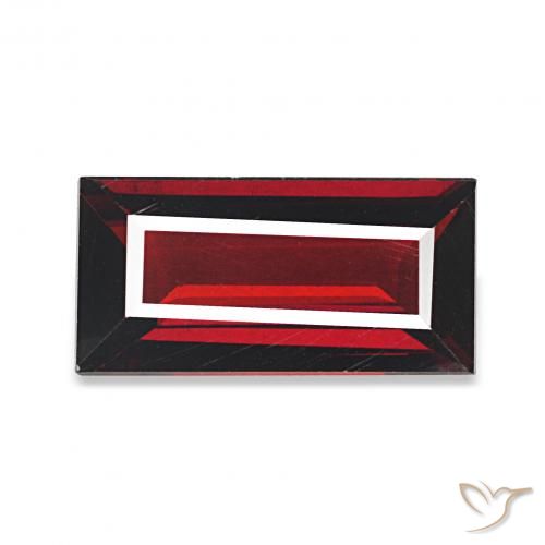 1.69ct dunkelrot Almandin-Granat, Baguette, VVS