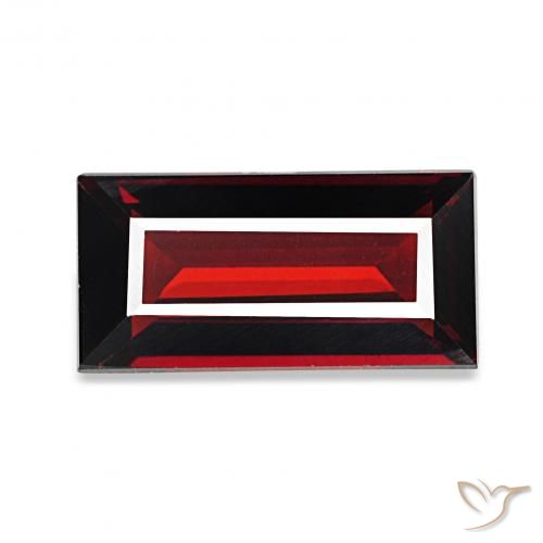 1.64ct tiefrot Almandin-Granat, Baguette, VVS