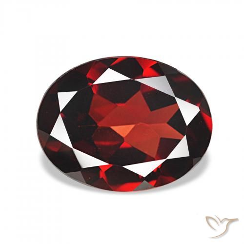 1.96ct dunkelrot Almandin-Granat, Oval, VVS