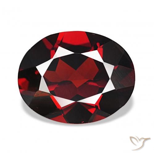 2.60ct dunkelrot Almandin-Granat, Oval, VVS