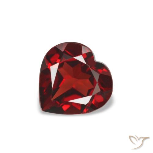 1.43ct dunkelrot Almandin-Granat, Herz, VVS
