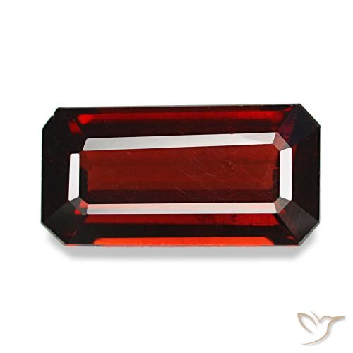 4.46ct Roter Almandin-Granat, Smaragdschliff, VS