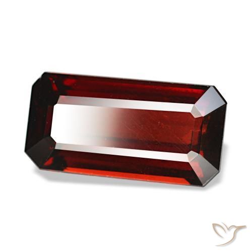 4,46 ctw natürlicher roter Almandin-Granat, Smaragdschliff, VS