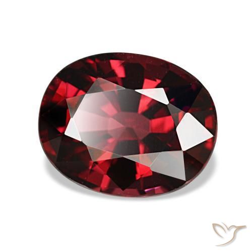 3,08 ctw natürlicher roter Almandin-Granat, Oval Schliff, VVS-VS