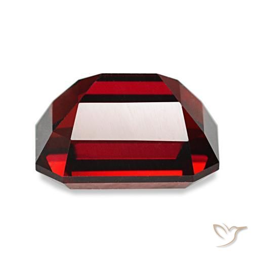 3,49 ctw natürlicher roter Almandin-Granat, Smaragdschliff, VVS