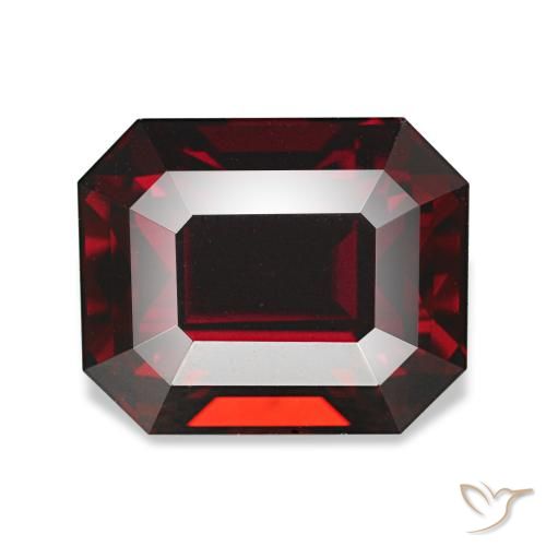 4.68ct Roter Almandin-Granat, Smaragdschliff, VVS