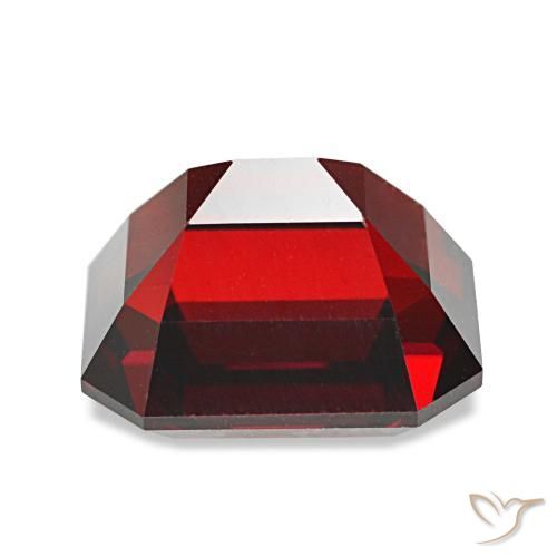 4,68 ctw natürlicher roter Almandin-Granat, Smaragdschliff, VVS