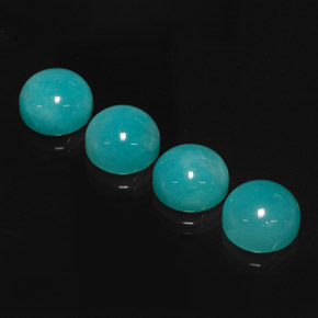  ct natürliche blauer Amazonit-Edelsteine, Rundschliff, Lichtdurchlässig