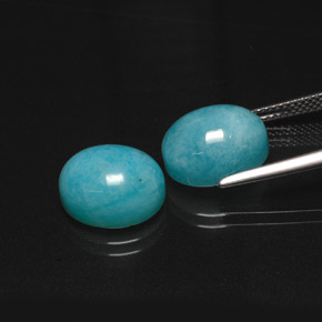  ct natürliche blauer Amazonit-Edelsteine, Oval Schliff, Lichtdurchlässig