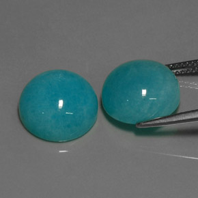  ct natürliche blauer Amazonit-Edelsteine, Rundschliff, Lichtundurchlässig