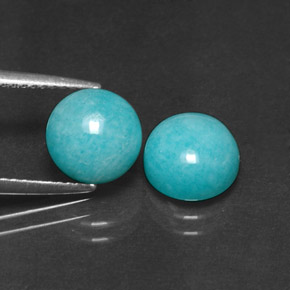  ct natürliche grün-blau Amazonit-Edelsteine, Rund Schliff, Lichtundurchlässig