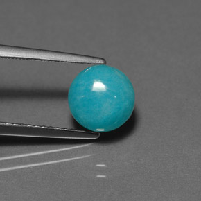 9,17 ctw natürlicher Grünblau Amazonit, Rund Schliff, Lichtundurchlässig