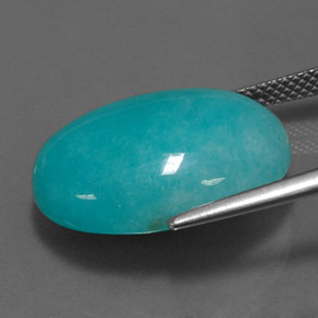 9,17 ctw natürlicher Blau-grün Amazonit, Oval Schliff, Lichtundurchlässig