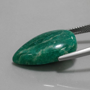 9,17 ctw natürlicher Grün Amazonit, Birnenform, Lichtundurchlässig