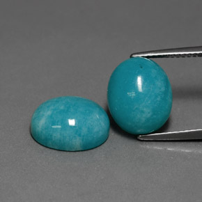  ct natürliche Blau-Grün Amazonit-Edelsteine, Oval Schliff, Lichtundurchlässig