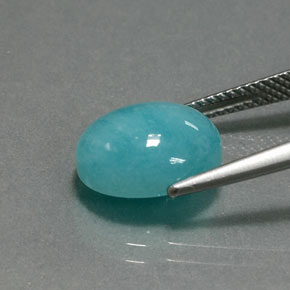 9,17 ctw natürlicher Blau-grün Amazonit, Oval Schliff, Lichtundurchlässig