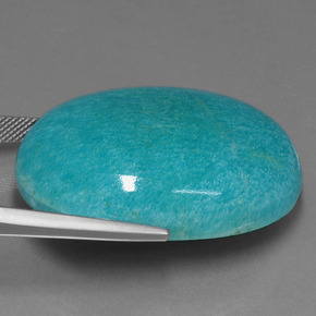 9,17 ctw natürlicher grün-blau Amazonit, Oval Schliff, Lichtundurchlässig