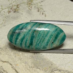 9,17 ctw natürlicher Bläulich-grün Amazonit, Oval Schliff, Lichtundurchlässig