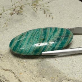 9,17 ctw natürlicher Bläulich-grün Amazonit, Oval Schliff, Lichtundurchlässig