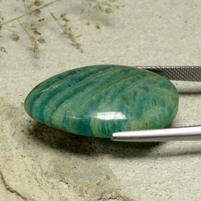 9,17 ctw natürlicher tiefgrün Amazonit, Birnenform, Lichtundurchlässig