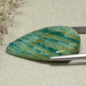 9,17 ctw natürlicher Blau-grün Amazonit, Birnenform, Lichtundurchlässig