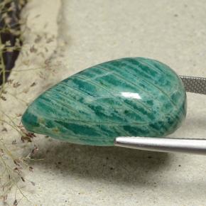 9,17 ctw natürlicher Blau-grün Amazonit, Birnenform, Lichtundurchlässig