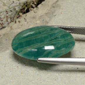 9,17 ctw natürlicher Blau-grün Amazonit, Oval Schliff, Lichtundurchlässig