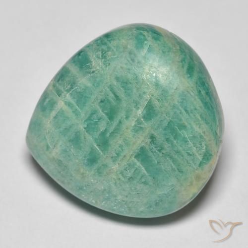16.97ct Natürlicher Bläulich-grün Amazonit, Birnenform, Lichtundurchlässig