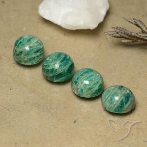 10.13 ct natürliche Kieferngrün Amazonit-Edelsteine, Runden, Lichtundurchlässig