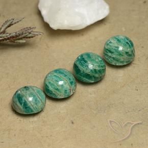 10.13 ct natürliche Kieferngrün Amazonit-Edelsteine, Runden, Lichtundurchlässig