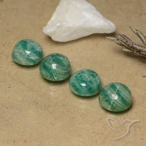 8.54 ct natürliche Kieferngrün Amazonit-Edelsteine, Runden, Lichtundurchlässig