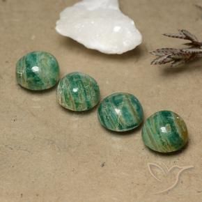 9.46 ct natürliche Kieferngrün Amazonit-Edelsteine, Runden, Lichtundurchlässig