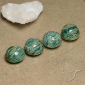 10.04 ct natürliche Mittelgrün Amazonit-Edelsteine, Runden, Lichtundurchlässig