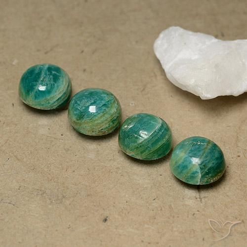 9.13 ct natürliche Kieferngrün Amazonit-Edelsteine, Runden, Lichtundurchlässig