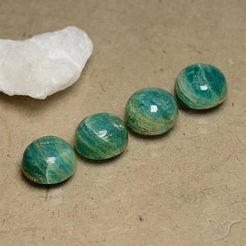9.13 ct natürliche Kieferngrün Amazonit-Edelsteine, Runden, Lichtundurchlässig